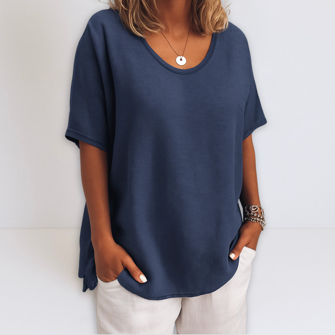 Zoe™ | Oversized V-Neck Blouse