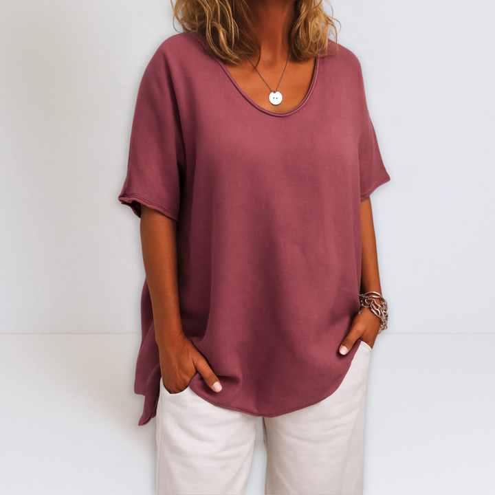 Zoe™ | Oversized V-Neck Blouse