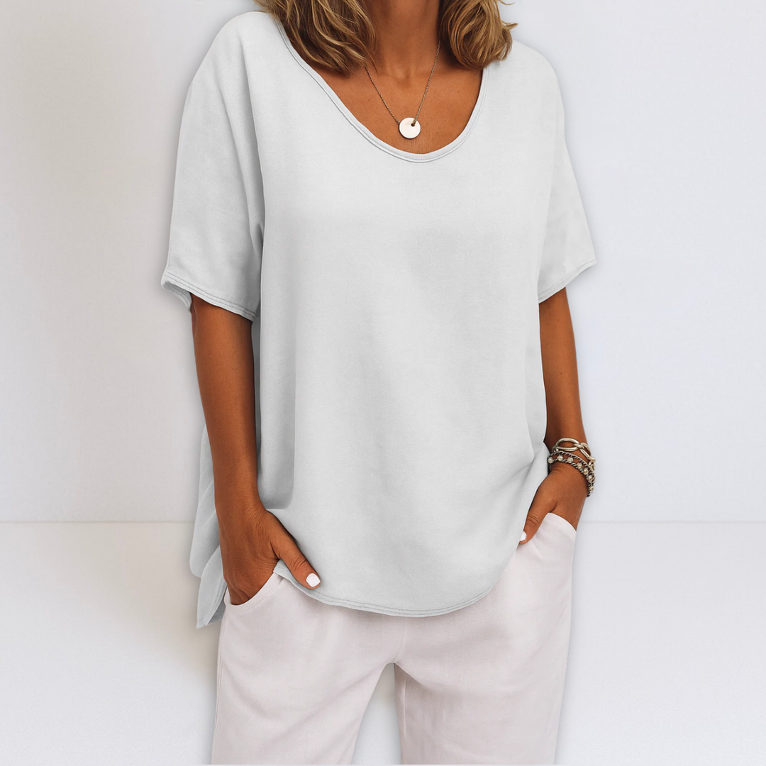 Zoe™ | Oversized V-Neck Blouse