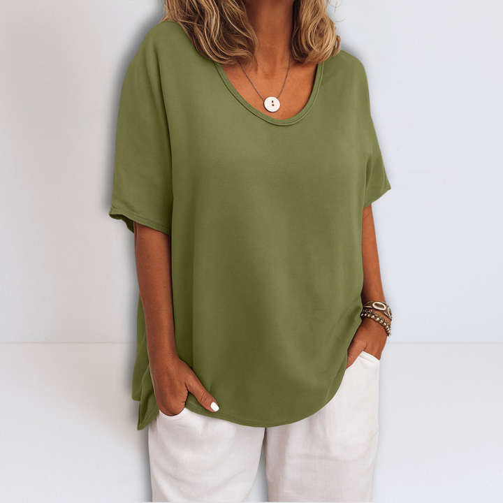 Zoe™ | Oversized V-Neck Blouse