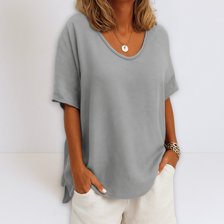 Zoe™ | Oversized V-Neck Blouse