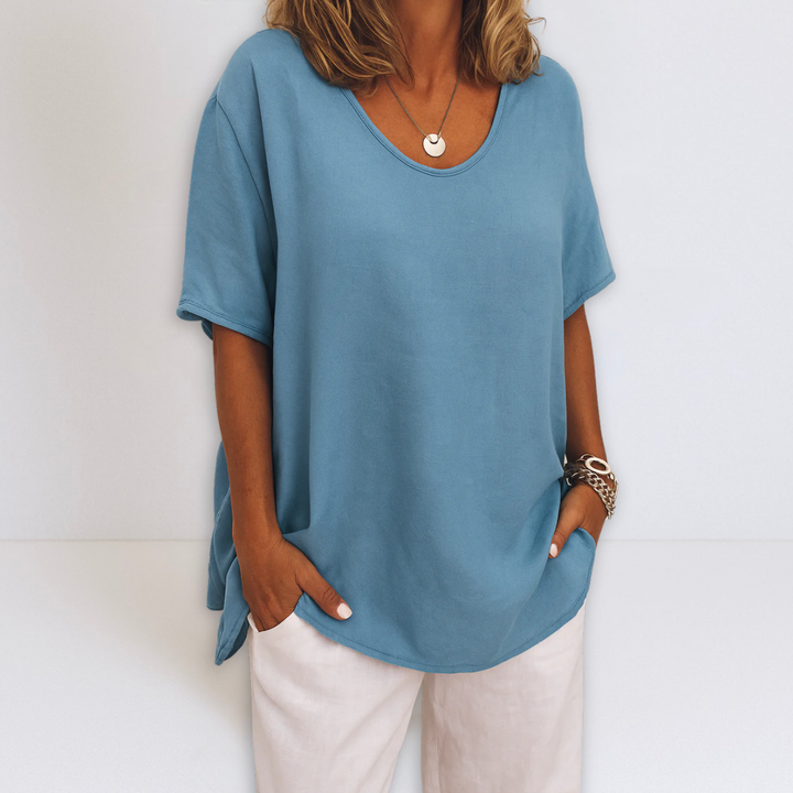 Zoe™ | Oversized V-Neck Blouse