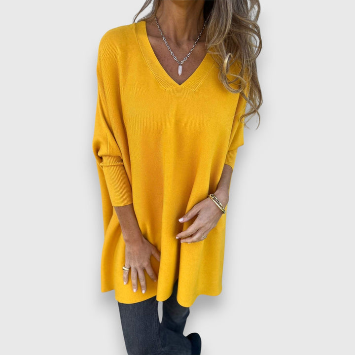 Véronique™ | Cosy Oversized V-Neck Sweater