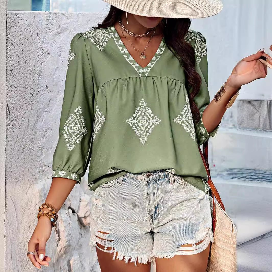 Brooklyn™ | ALMA Bohemian Cotton Blouse