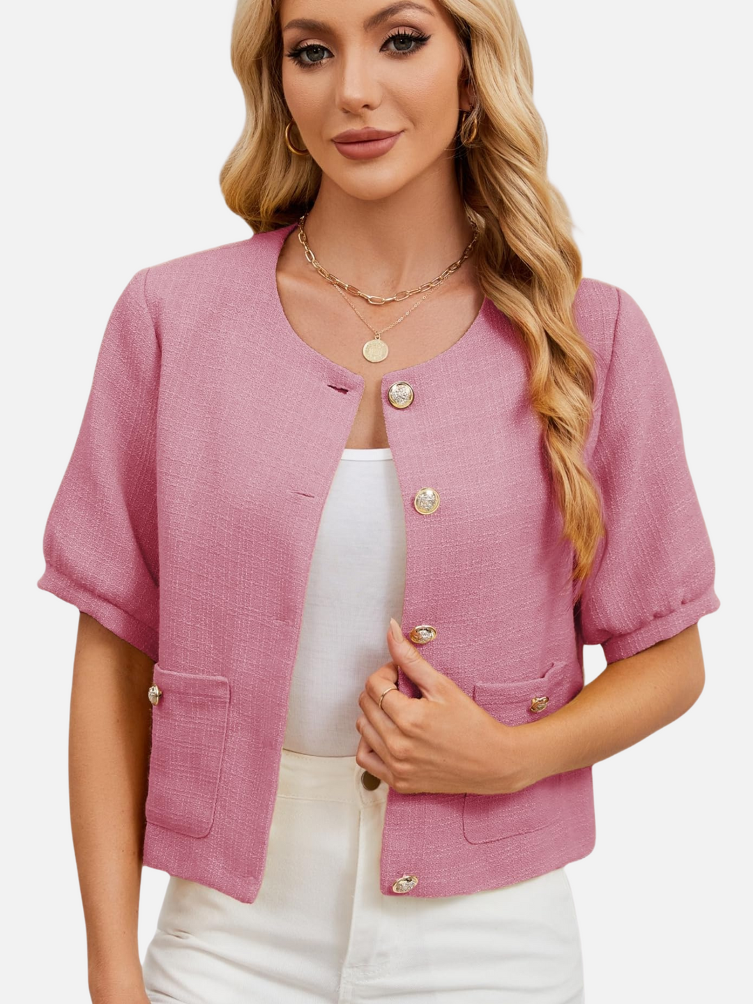 Ashley™ | Vivian Cropped Tweed Blazer
