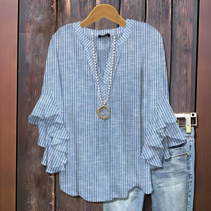 Amelia™ | Casual Striped Blouse