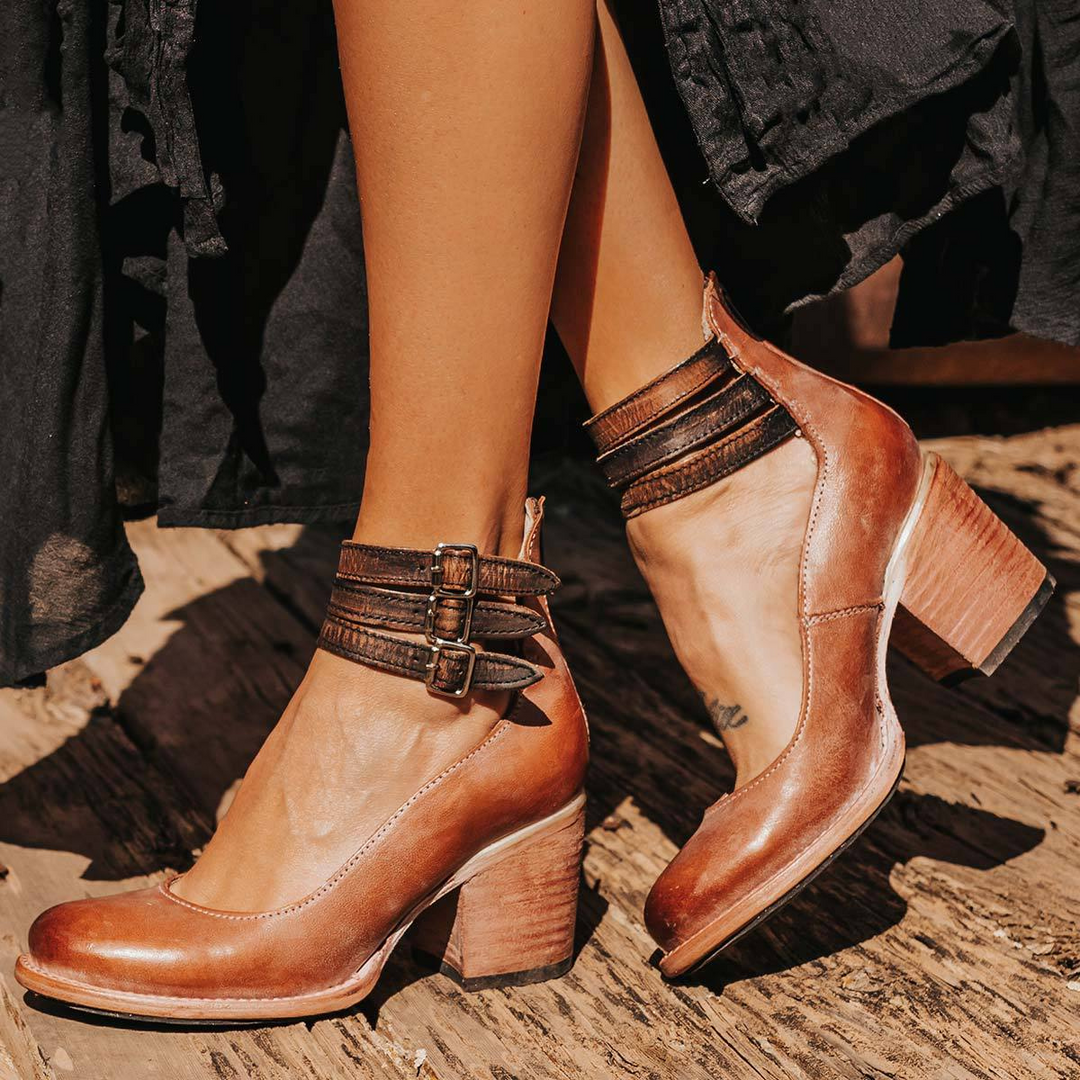 Hannah™ | Vintage Classic Heeled Sandals