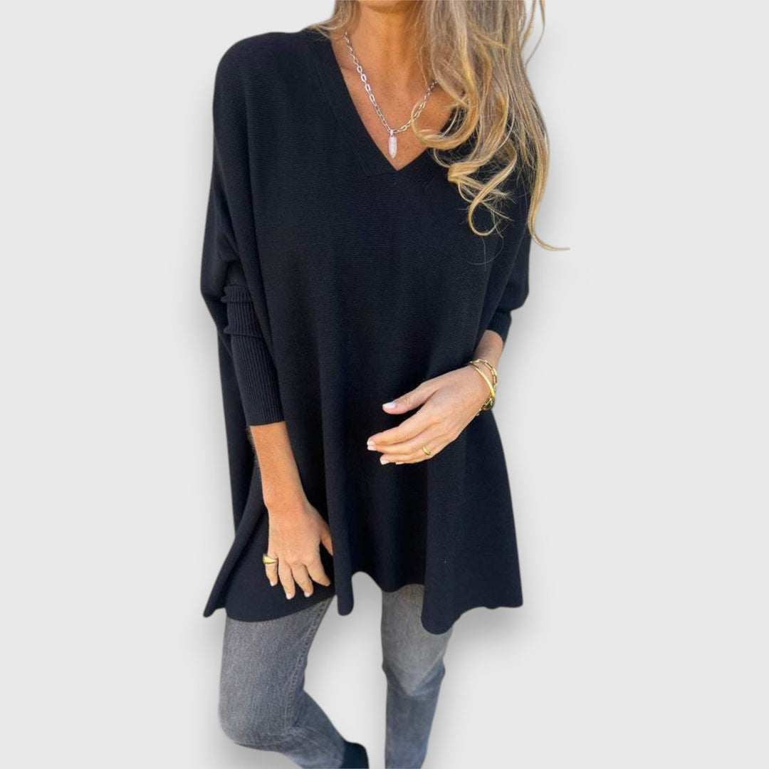Véronique™ | Cosy Oversized V-Neck Sweater