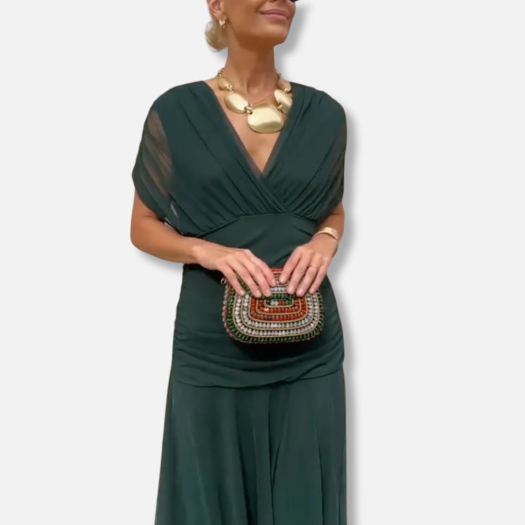 Isabella™ | Elegant V-Neckline Dress