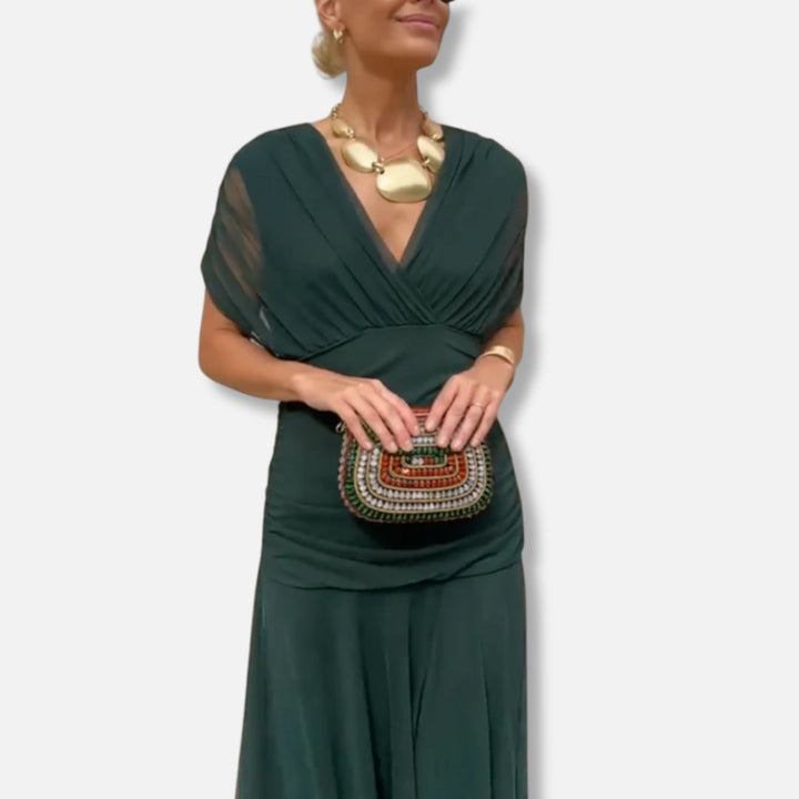 Isabella™ | Elegant V-Neckline Dress