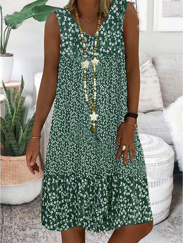 Hailey™ | Sleeveless Floral V-Neck Dress