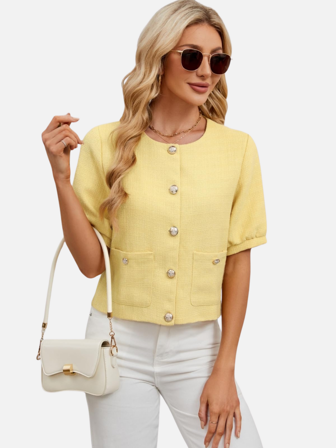 Ashley™ | Vivian Cropped Tweed Blazer