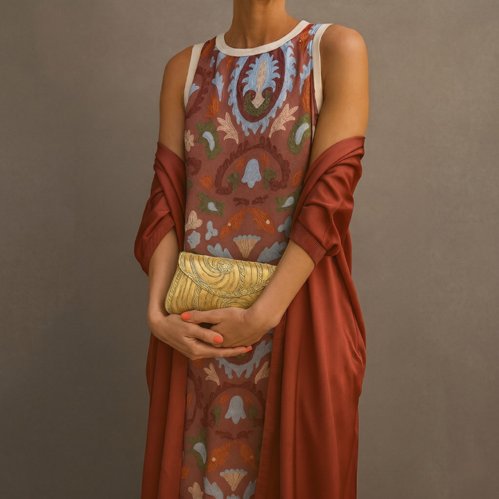 Aria™ | Printed Maxi Dress with Vest