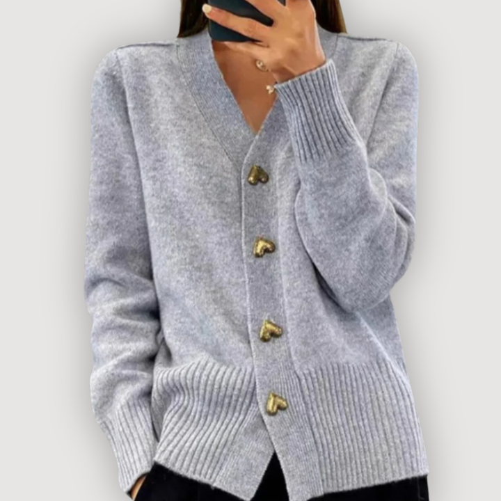 Natalie™ | Heart Button Cardigan
