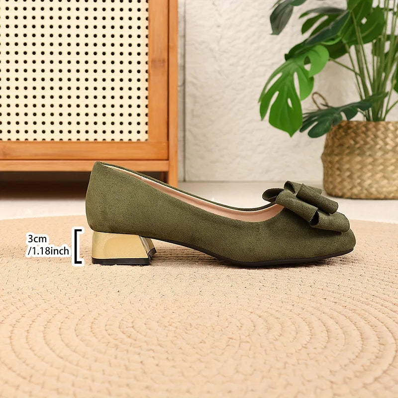Ruby™ | Bow Block Heel Pumps