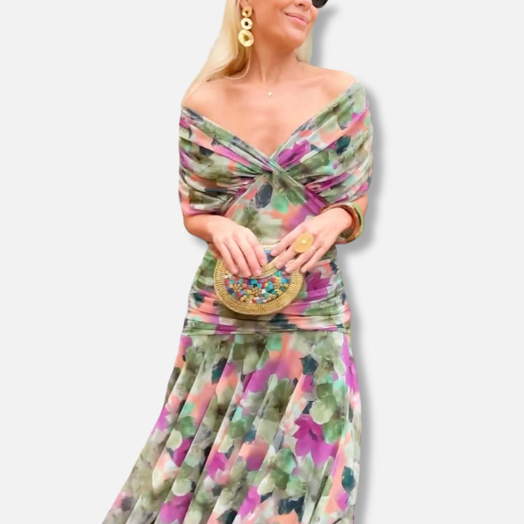 Isabella™ | Elegant V-Neckline Dress