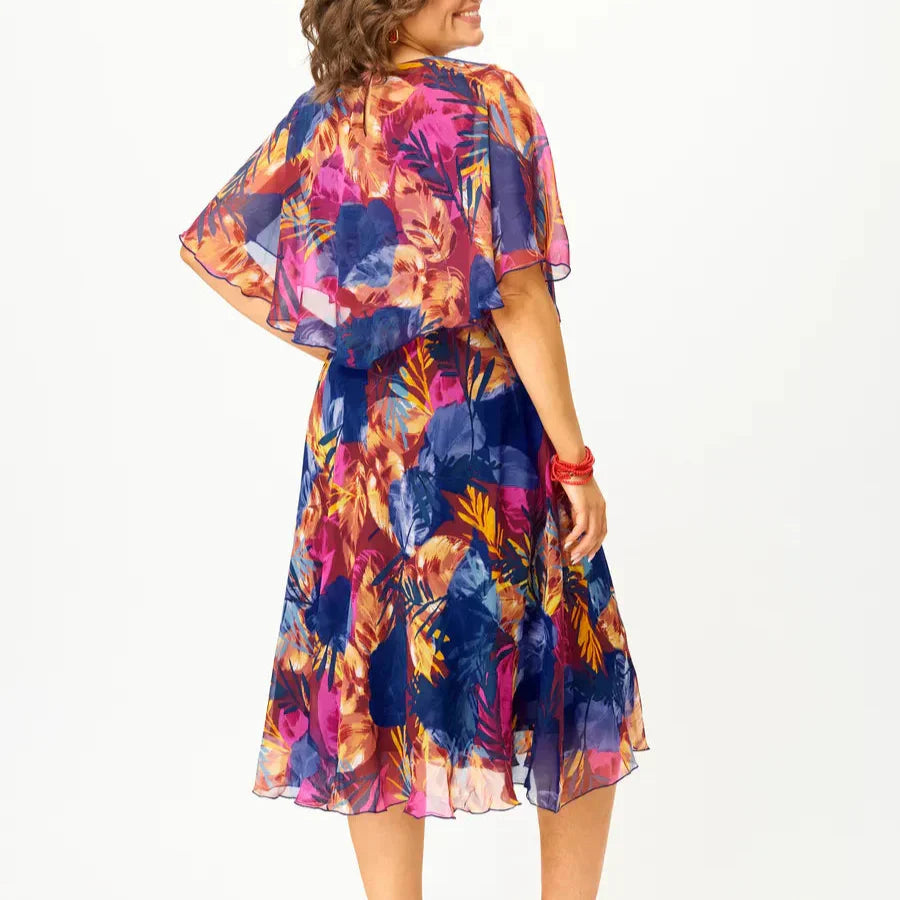 Eleanor™ | Barbara Comfortable Plus Size Chiffon Dress