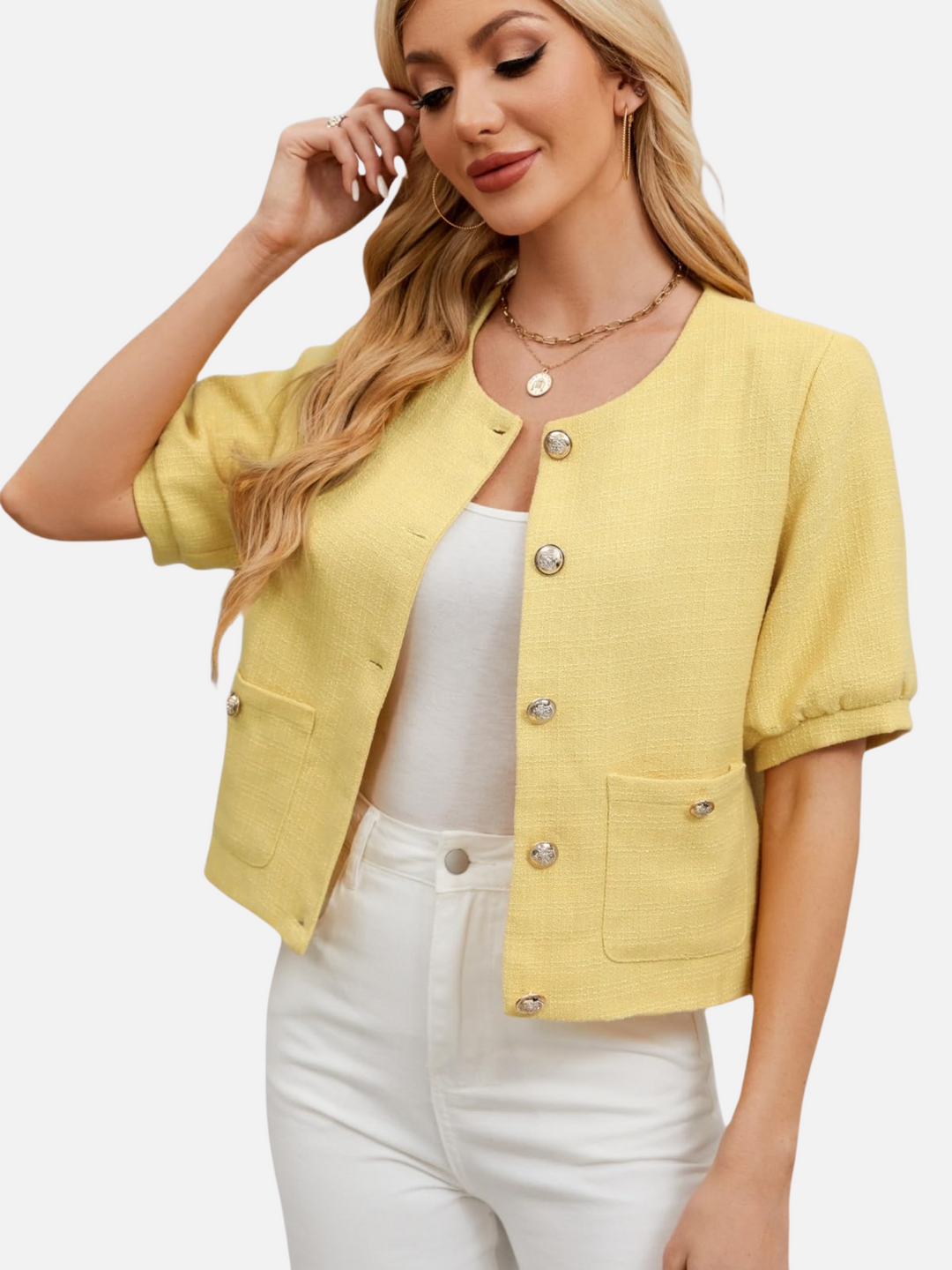 Ashley™ | Vivian Cropped Tweed Blazer