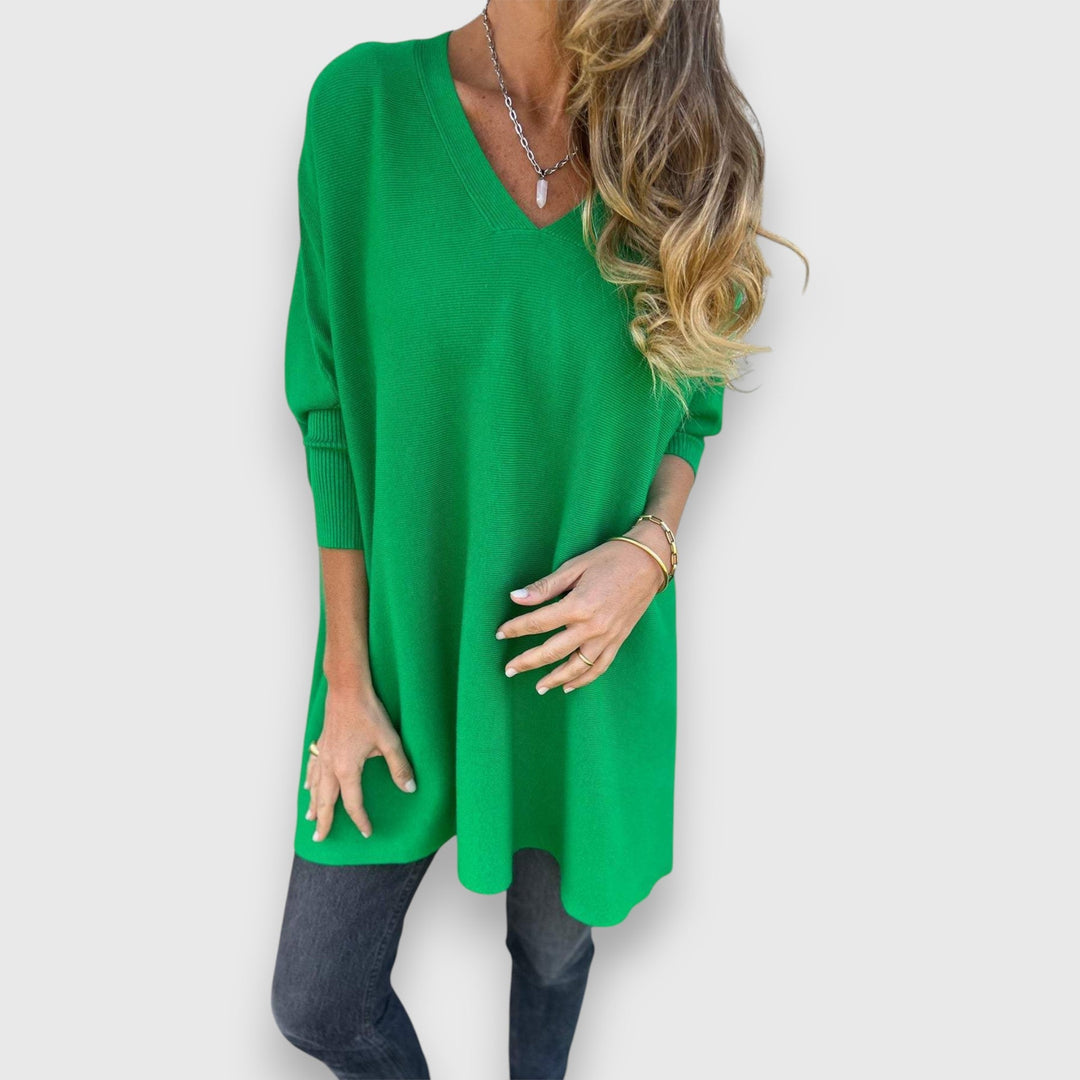 Véronique™ | Cosy Oversized V-Neck Sweater