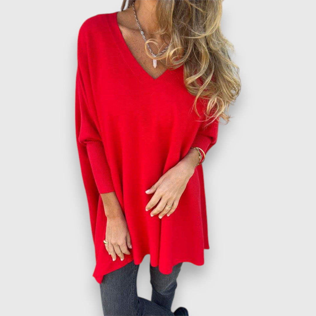 Véronique™ | Cosy Oversized V-Neck Sweater