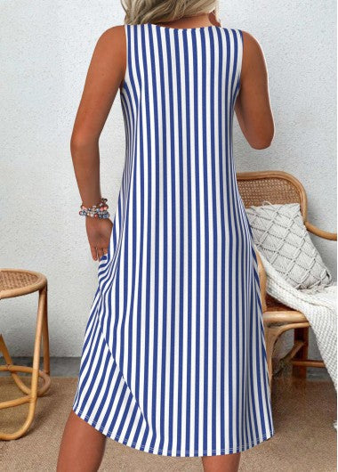 Kaelyn™ | Nyla Striped Midi Dress