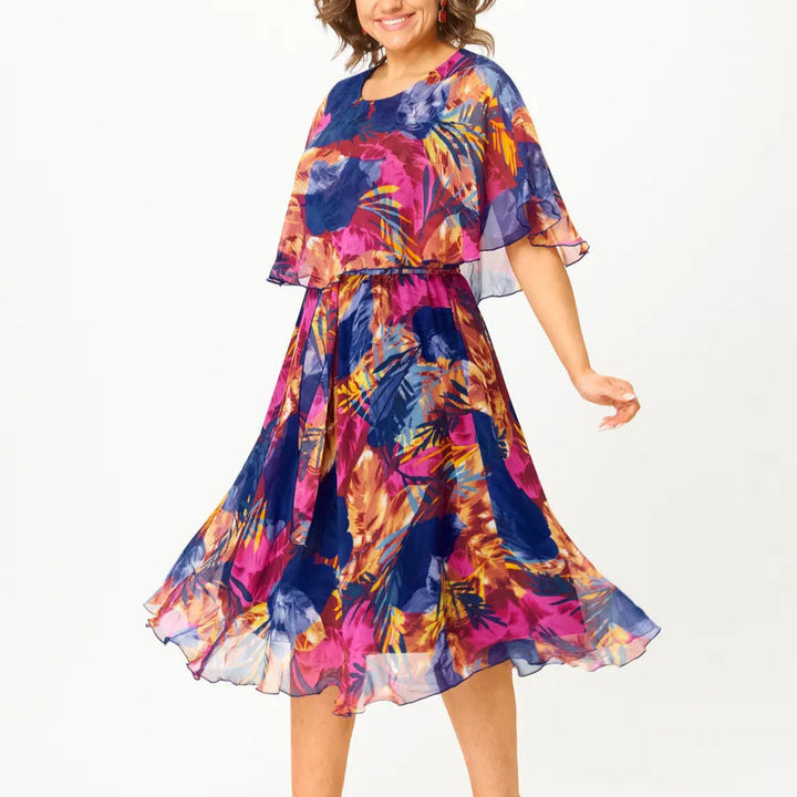 Eleanor™ | Barbara Comfortable Plus Size Chiffon Dress