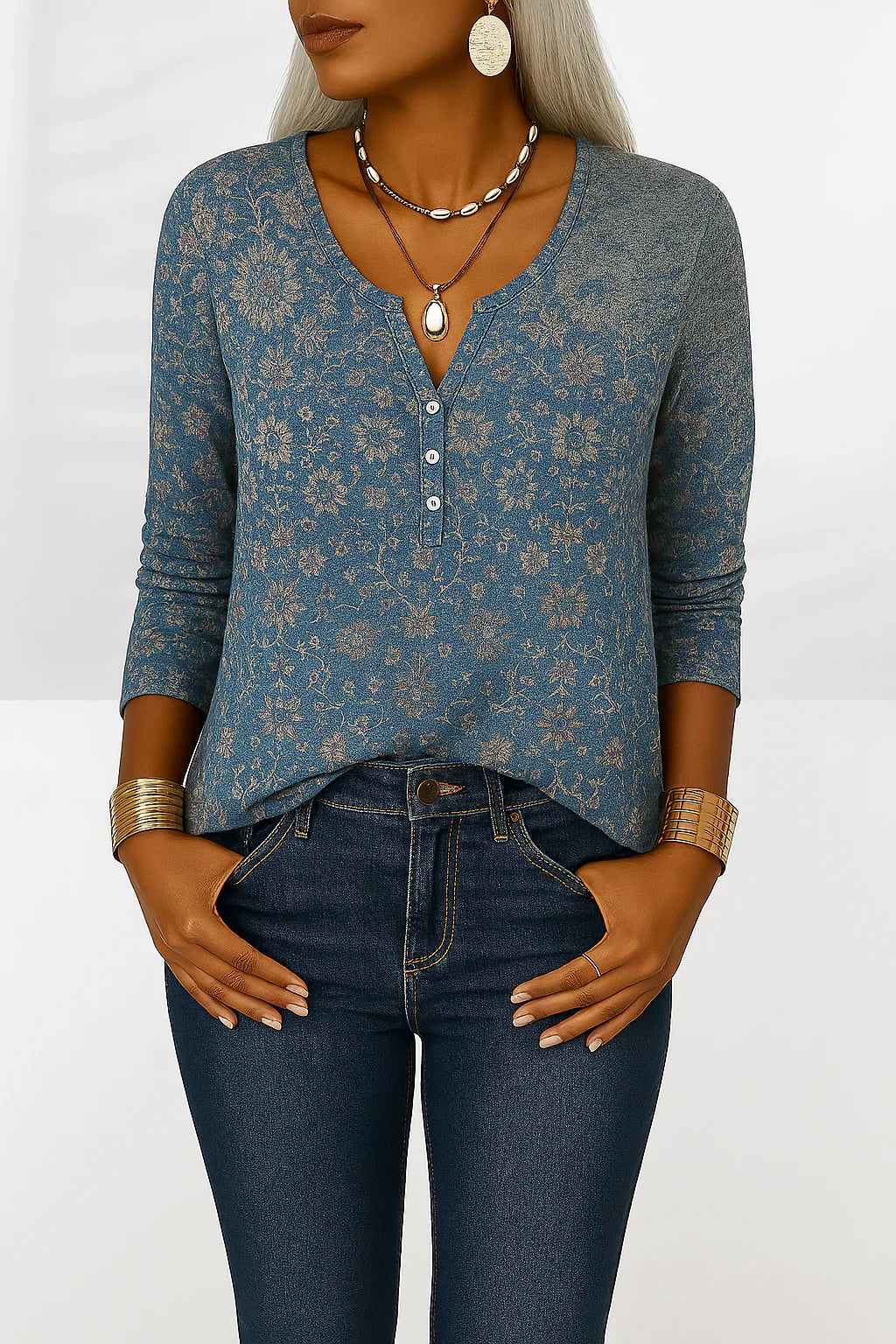 Chloe™ | Maéva Casual Cotton Blouse