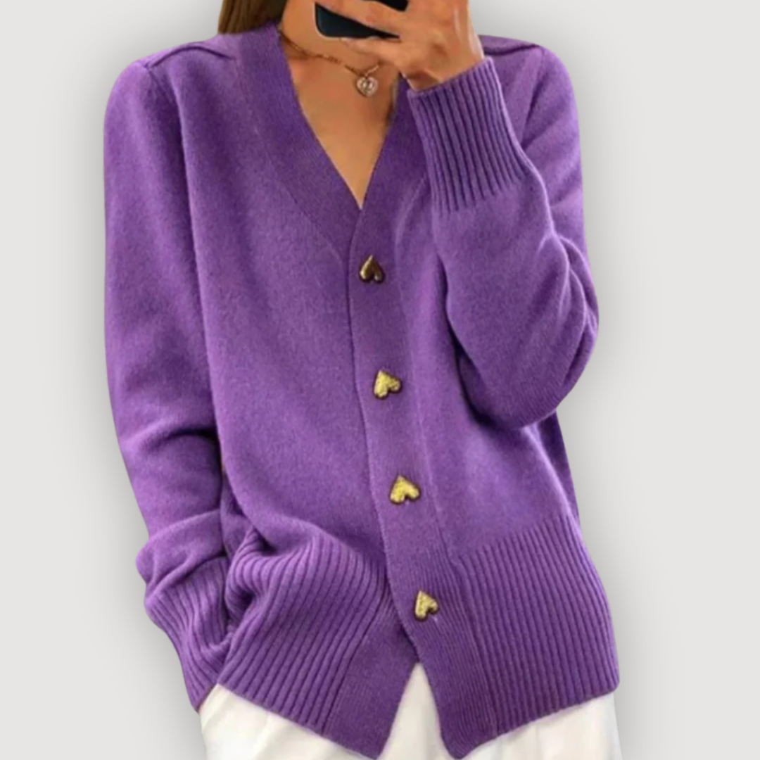 Natalie™ | Heart Button Cardigan