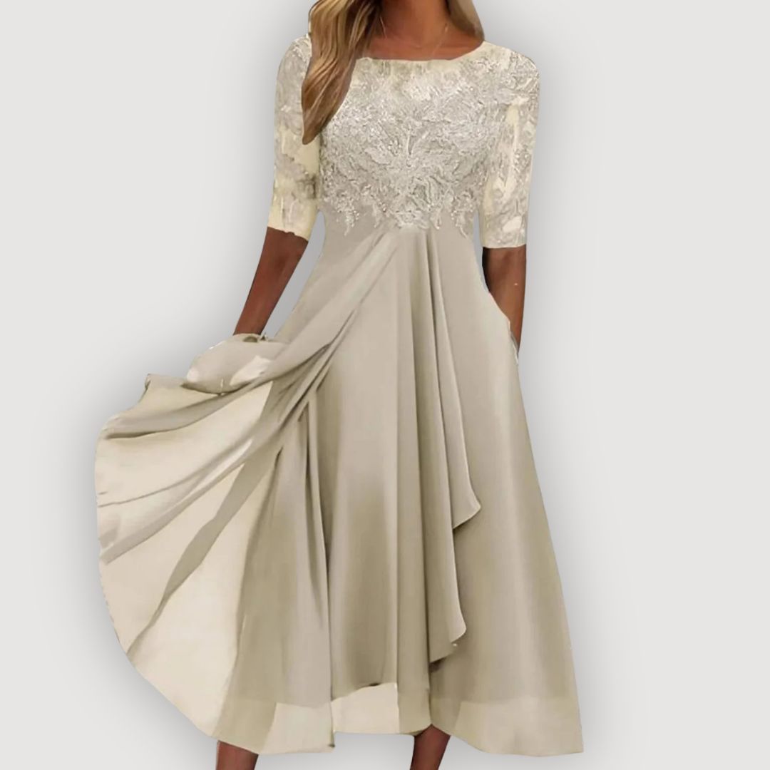 Savannah™ | Lace Dress with Flowing Skirt