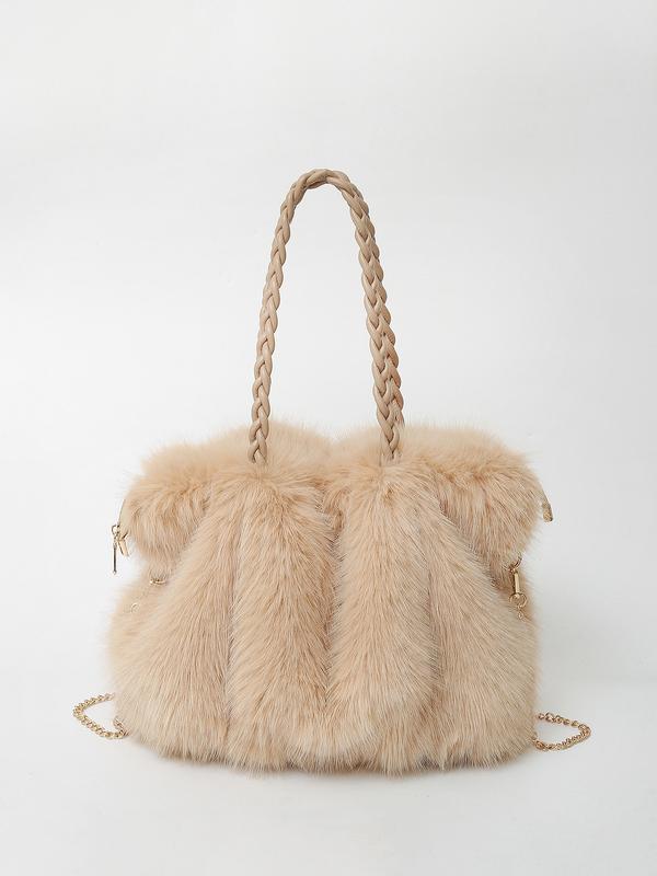 Charlotte™ | Plush Velvet Shoulder Tote