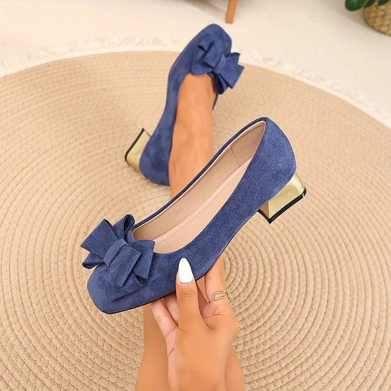 Ruby™ | Bow Block Heel Pumps