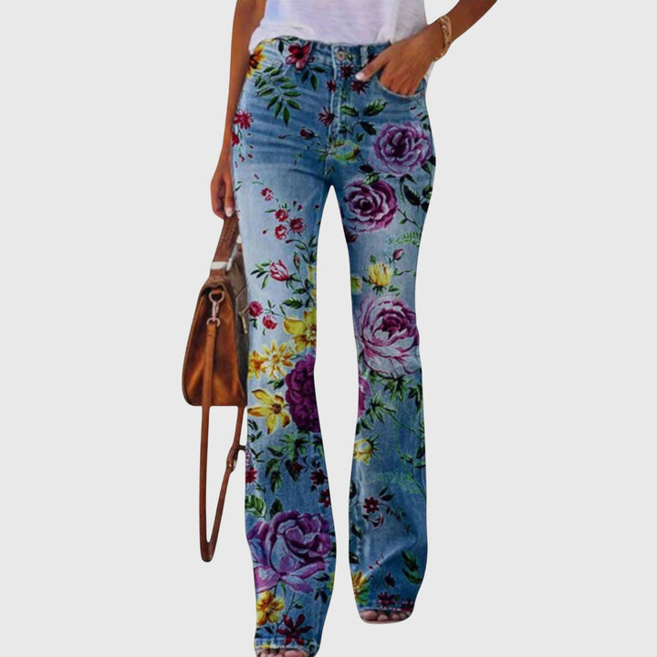 Olivia™ | Women Pants with Flowers