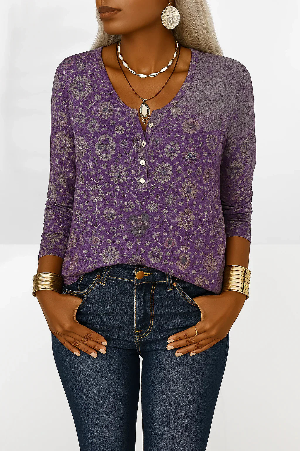 Chloe™ | Maéva Casual Cotton Blouse