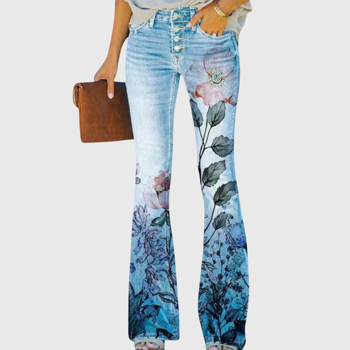 Olivia™ | Women Pants with Flowers