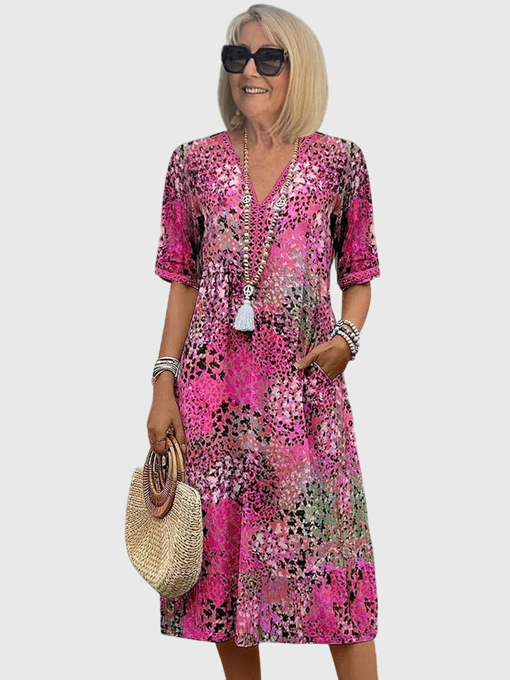 Mia™ | Elegant Floral Midi Dress