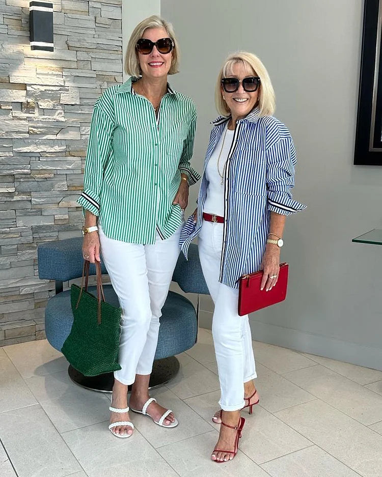 Jasmine™ | Easy Elegance Striped Blouse