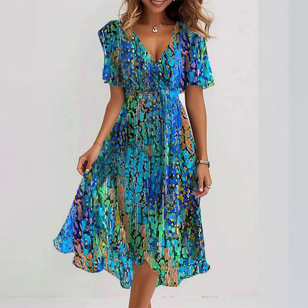 Kaylee™ | Breezy Blue Midi Dress