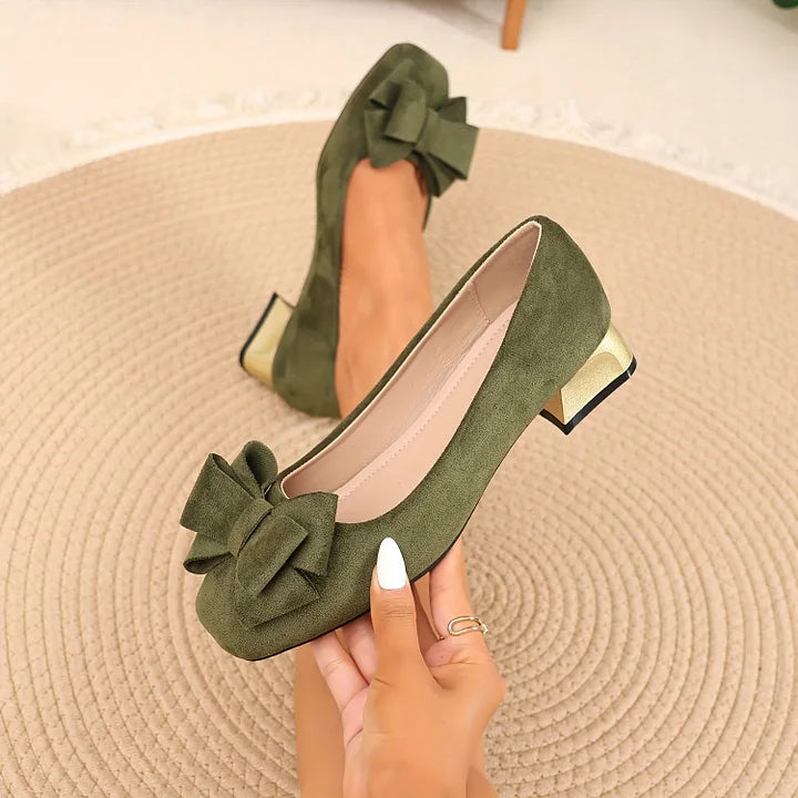 Ruby™ | Bow Block Heel Pumps