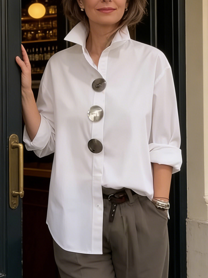 Sadie™ | Statement Button Collar Blouse