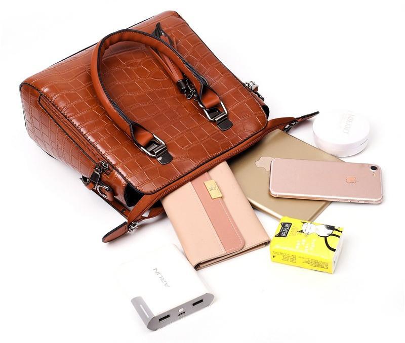 Madison™ | 4-Piece Crocodile Pattern Handbag