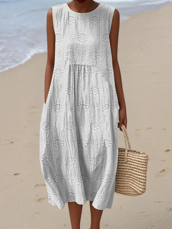 Savannah™ | Rose Embroidered Midi Dress