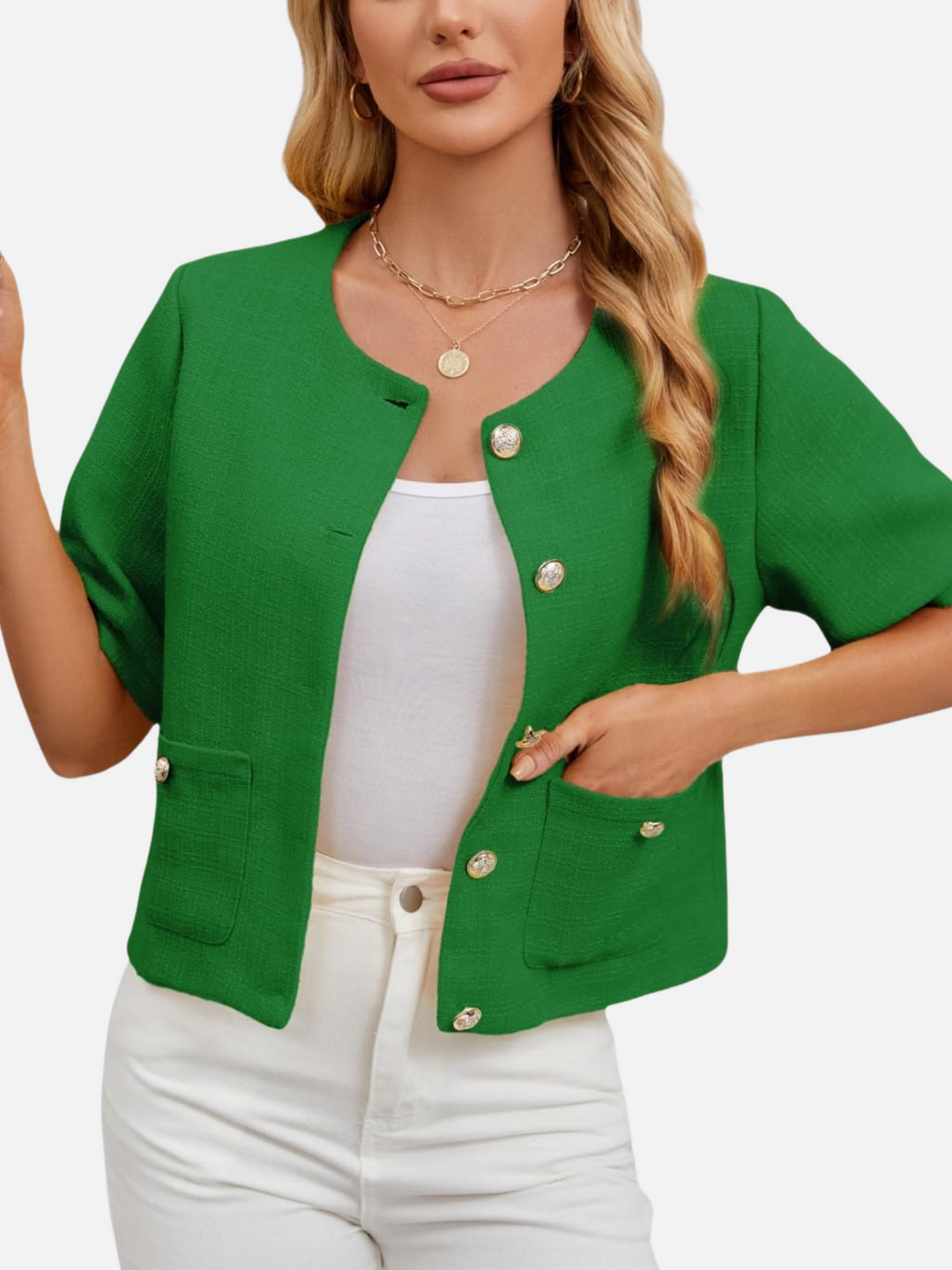 Ashley™ | Vivian Cropped Tweed Blazer