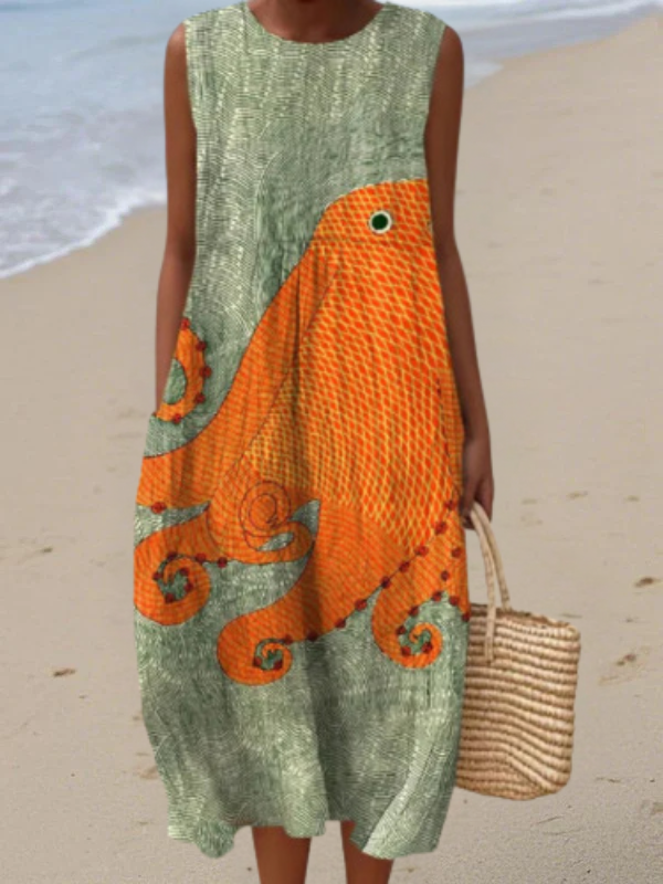 Riley™ | Oceanic Midi Dress