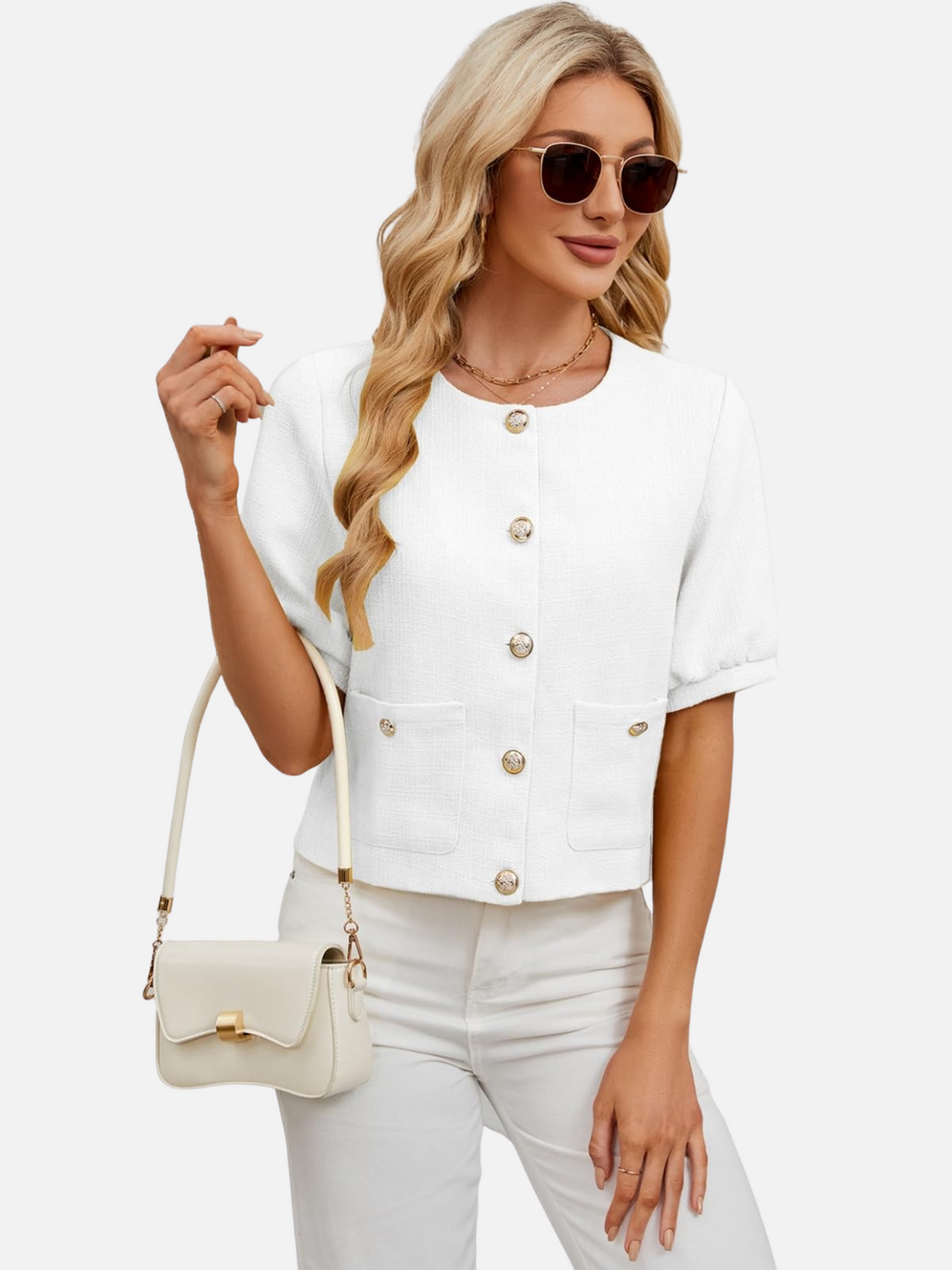 Ashley™ | Vivian Cropped Tweed Blazer