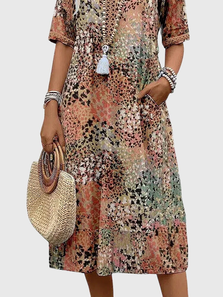 Mia™ | Elegant Floral Midi Dress