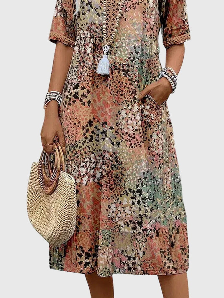 Mia™ | Elegant Floral Midi Dress