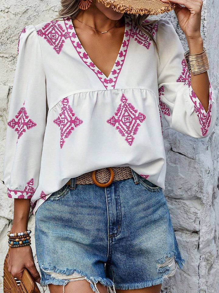 Brooklyn™ | ALMA Bohemian Cotton Blouse
