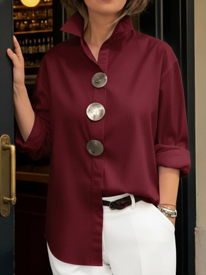 Sadie™ | Statement Button Collar Blouse