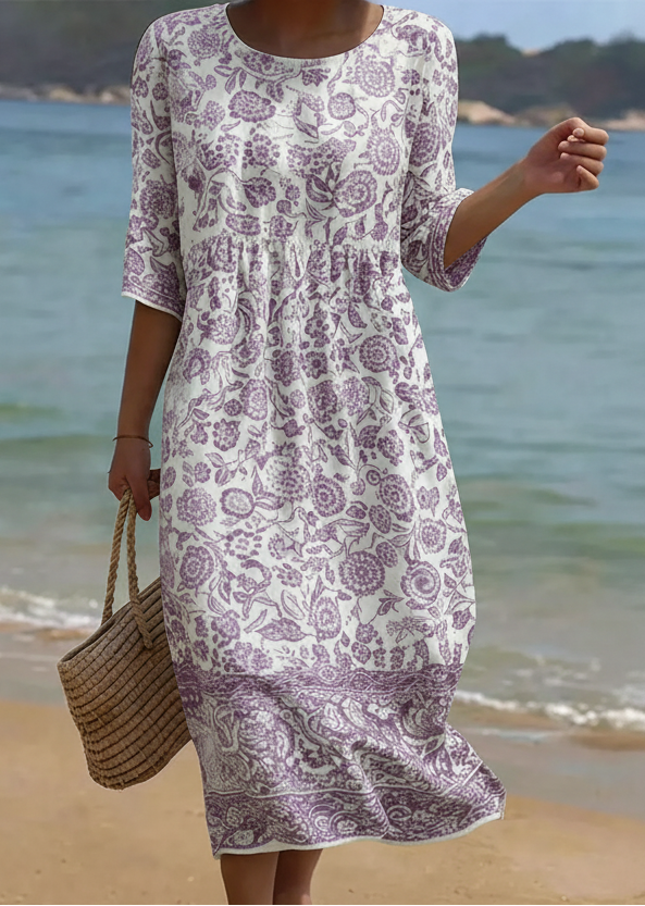 Florence™ | Lavender Floral Grace Maxi Dress