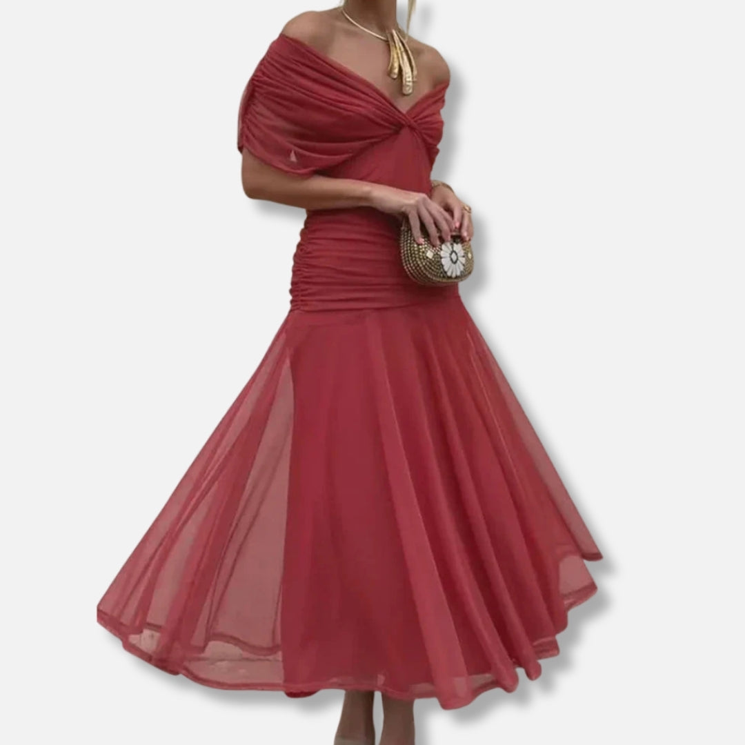 Isabella™ | Elegant V-Neckline Dress